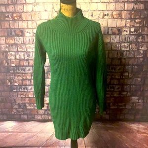 Green sweater dress
